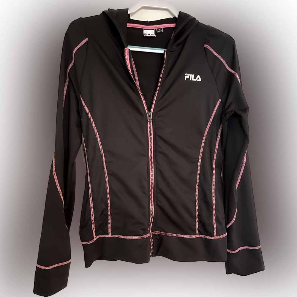 Fila Sport ladies hoodie black M with pockets, made very well!
